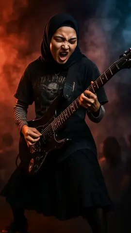 Band AI kini hadir dengan performance gitaris wanita muda berhijab ,pertunjukan skill gitaris yang sangat energik!!! 🤟🤟🤟🔥🔥🔥 #bandwanita #musikkeras #bandmetalindonesia #musikunderground #underground #blacmetal #musikcadas 