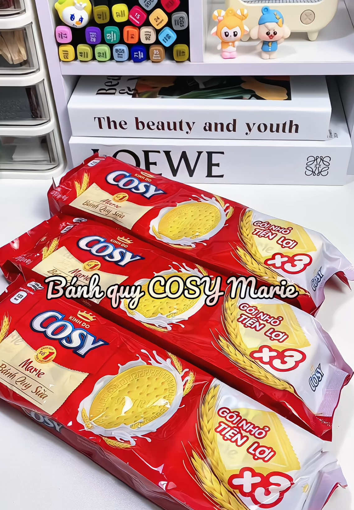 Bánh COSY Marie này giòn rụm, thơm mùi sữa, ăn sáng hay ăn vặt đều hợp.#banhquy #banhquysua #anvat #BanhKinhDo 