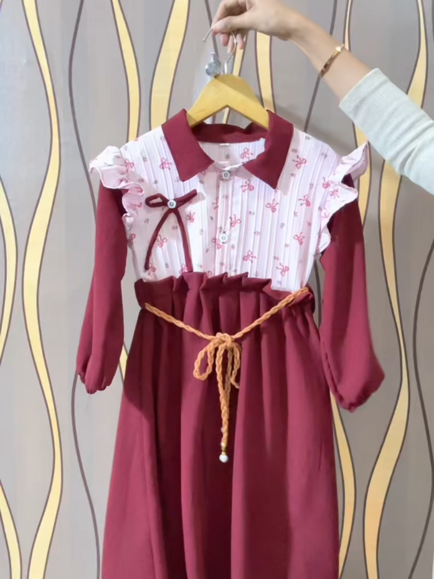 Gamis cantik terbaru sudah free belt kepang😍 #gamisanak #gamisterbaru #freebelt #gamiscantik #promo #fyp #masukberanda 