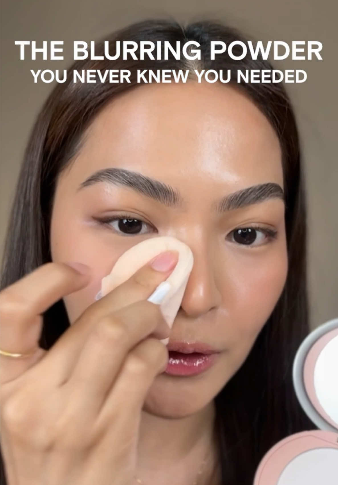 no filter needed — just the blurred, airbrushed finish of the soft blur powder foundation 🤍 #fyp #blkcosmetics #makeupph 