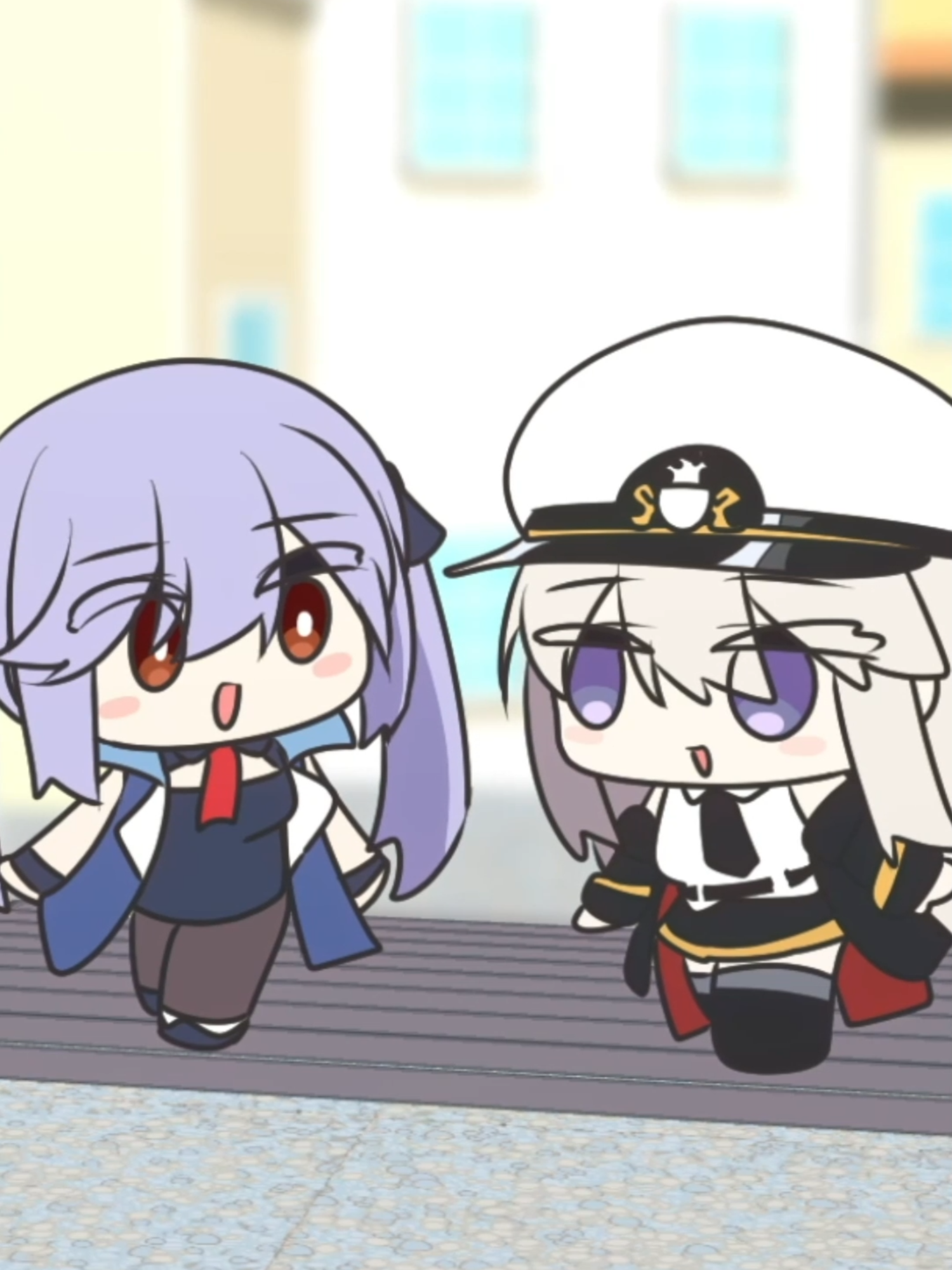 🗺️ Enterprise and Essex's Vacation Town Visit 🗺️ This 7th Anniversary is the perfect time to come into port, visit some cafés, eat some baguettes, and... buy lemons? Thanks to 赤鬼(X / @akakiryu2) for this amazing art!  #AzurLane #AzurLane7thAnniv #ALSoirée