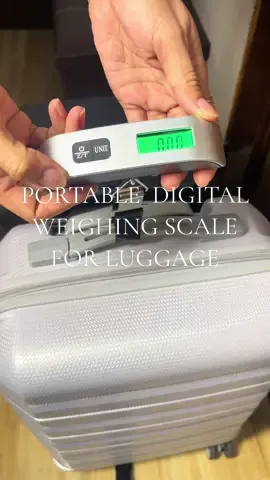 Portable Digital Weighing Scale For Luggage. #creatorsearchinsights #weighingscale #luggage #luggagehack #luggageweighingscale #digitalweighingscale #portable #portableweighingscale #travelhacks #airport #fyp #foryou 