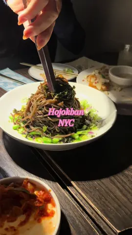 The only thing I can say is: 10/10 highly recommend | Hojokban NYC | Best restaurants NYC | Korean food NYC We ordered: - Perilla Oil Noodles - Honey KFC Chicken - Truffle Potato Pancake - Hojok Galbi #fyp #foryou #hojokban #hojokbannyc #nycfood #nycfoodie 