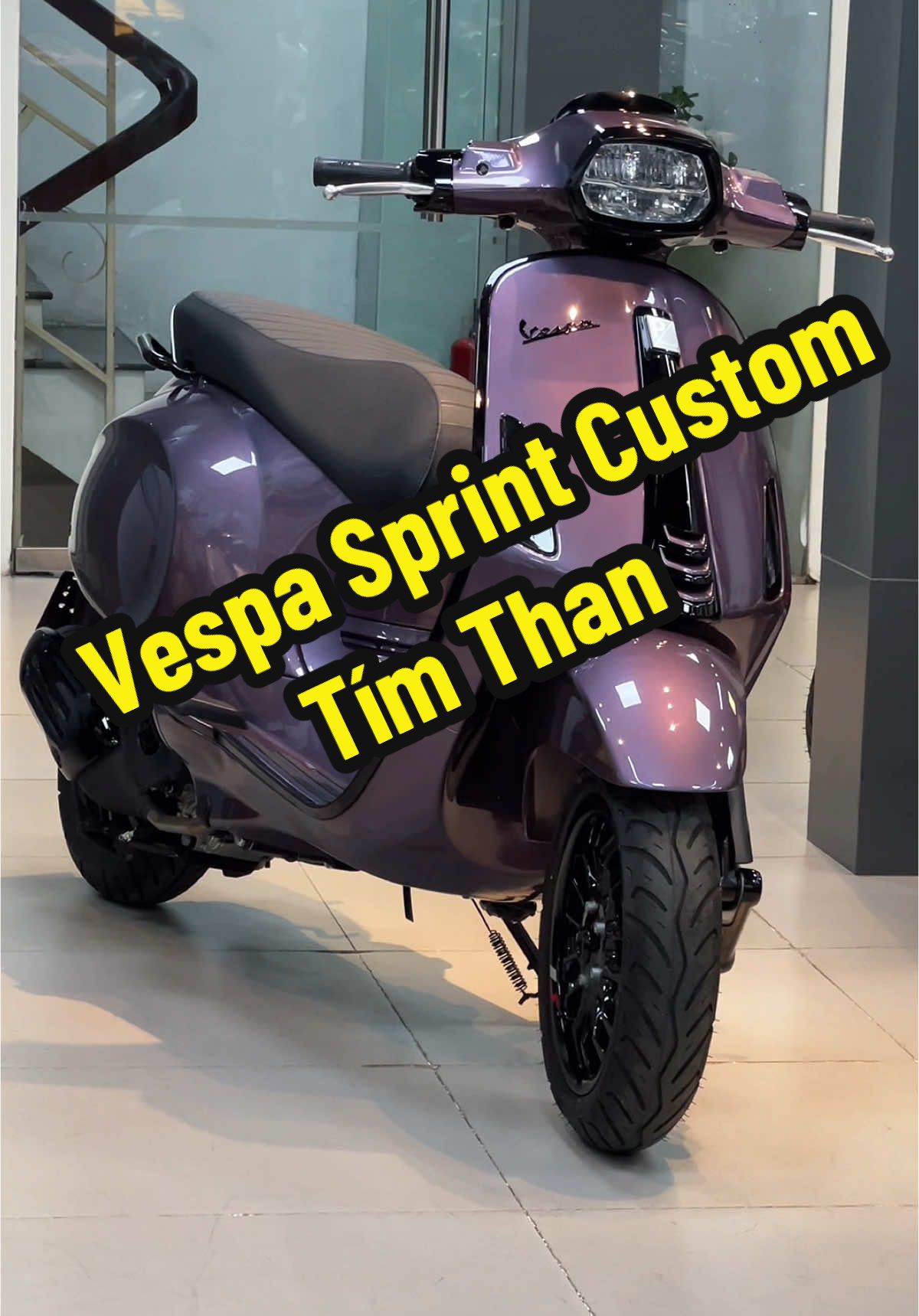 Ê Lắm Nha! Vespa Sprint Sơn thiết kế Tím Than này cho các bạn thích màu Tím  #CapCut  #nguyennhanvespa #vespanguyennhan #vespa2025 #vespacustom #vespista #sprinttech2025 #vespasprinttft #vespatft 