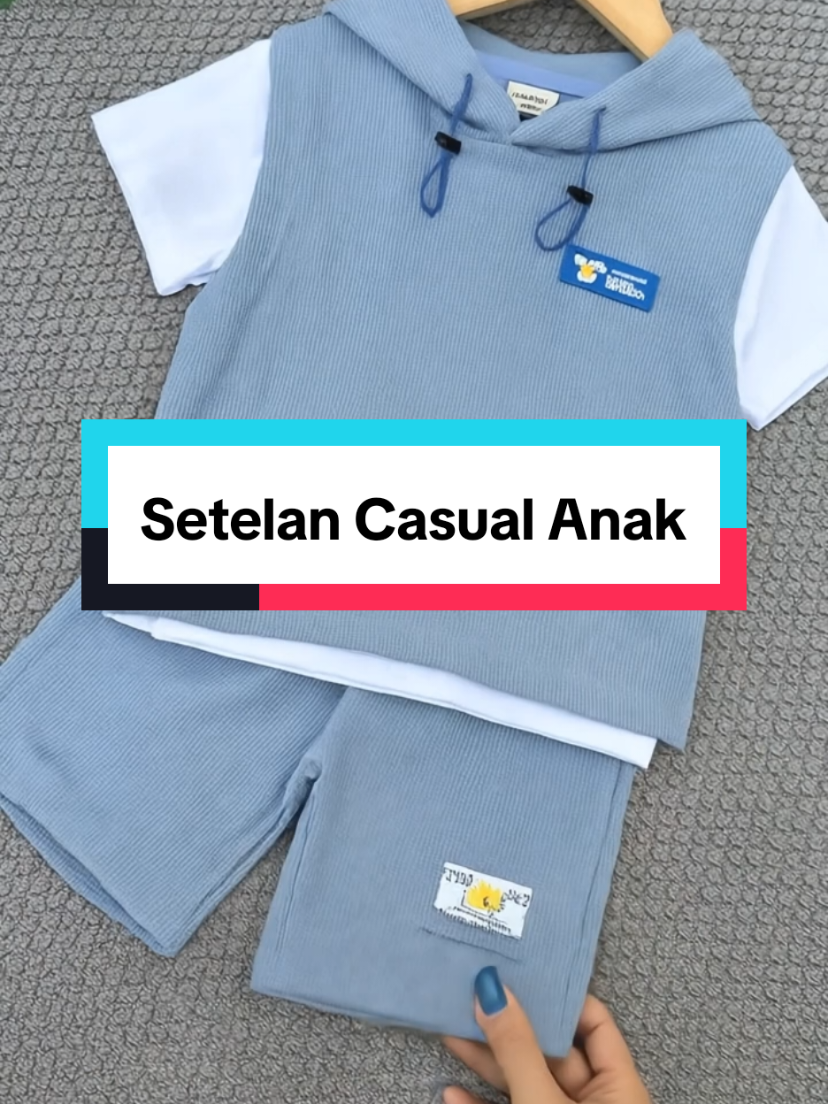 Rekomendasi setelan casual anak laki-laki.. #ootdanak #oneset #setelananak #fypp 