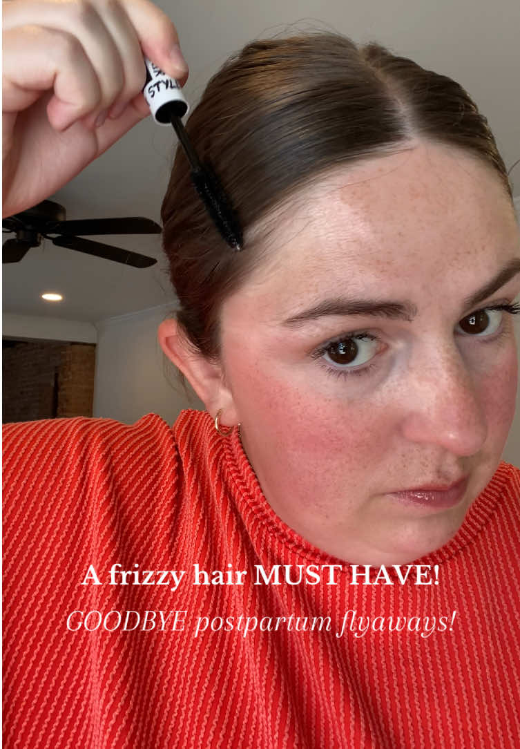 Do we see the results?!?!? #foryoupage #frizzyhairtips #postpartumhairloss #hairgel #slickback 