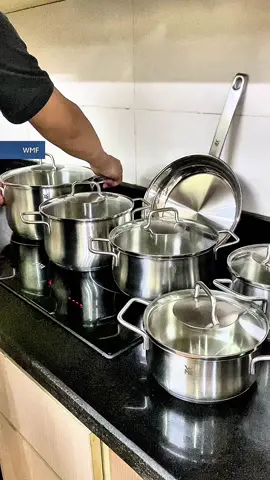 Bộ nồi chảo 6 món WMF Brilliant. Chất liệu Cromargan 18/10 có bề mặt Hairline cao cấp. Dùng cho bếp từ bếp gas bếp hồng ngoại.  #daoinox #wmf #cromargan #brilliant #LIVE #livespecial #freeship #premiumclubvn #reviewdogiadungnhabep 