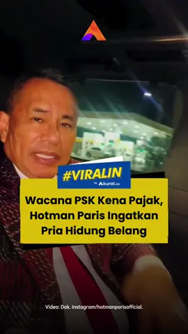 Menurut Hotman, dalam hukum, pemungutan pajak kepada PSK adalah sah dilakukan. Hal ini lantaran di mata pajak tidak mempermasalahkan terkait apakah uang tersebut didapatkan secara halal atau tidak. Selama hal itu masuk dalam penghasilan kerja, tetap wajib bayar pajak. Hotman pun memberikan peringatan bagi para pemakai jasa PSK untuk berhati-hati karena bisa saja nama mereka masuk dalam Surat Pemberitahuan Tahunan pajak sang PSK. 🎥: Dok. Instagram/hotmanparisofficial. #viral #hotmanparis #pajak #pajakpenghasilan #akuratco 