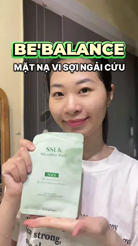 BE'BALANCE mặt nạ vải vi sợi ngải cứu hỗ trợ cấp ẩm, phục hồi, cải thiện độ đàn hồi, chống oxy hoá, da sáng mịn. BE'BALANCE SSUK Microfiber Mask đúng kiểu đắt xắt ra miếng ạ #bebalance #bebalancevietnam #matnavaivisoi #matnavaivisoibebalance #matnabebalance 