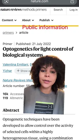 #greenscreen optogenetic technology. Public information 