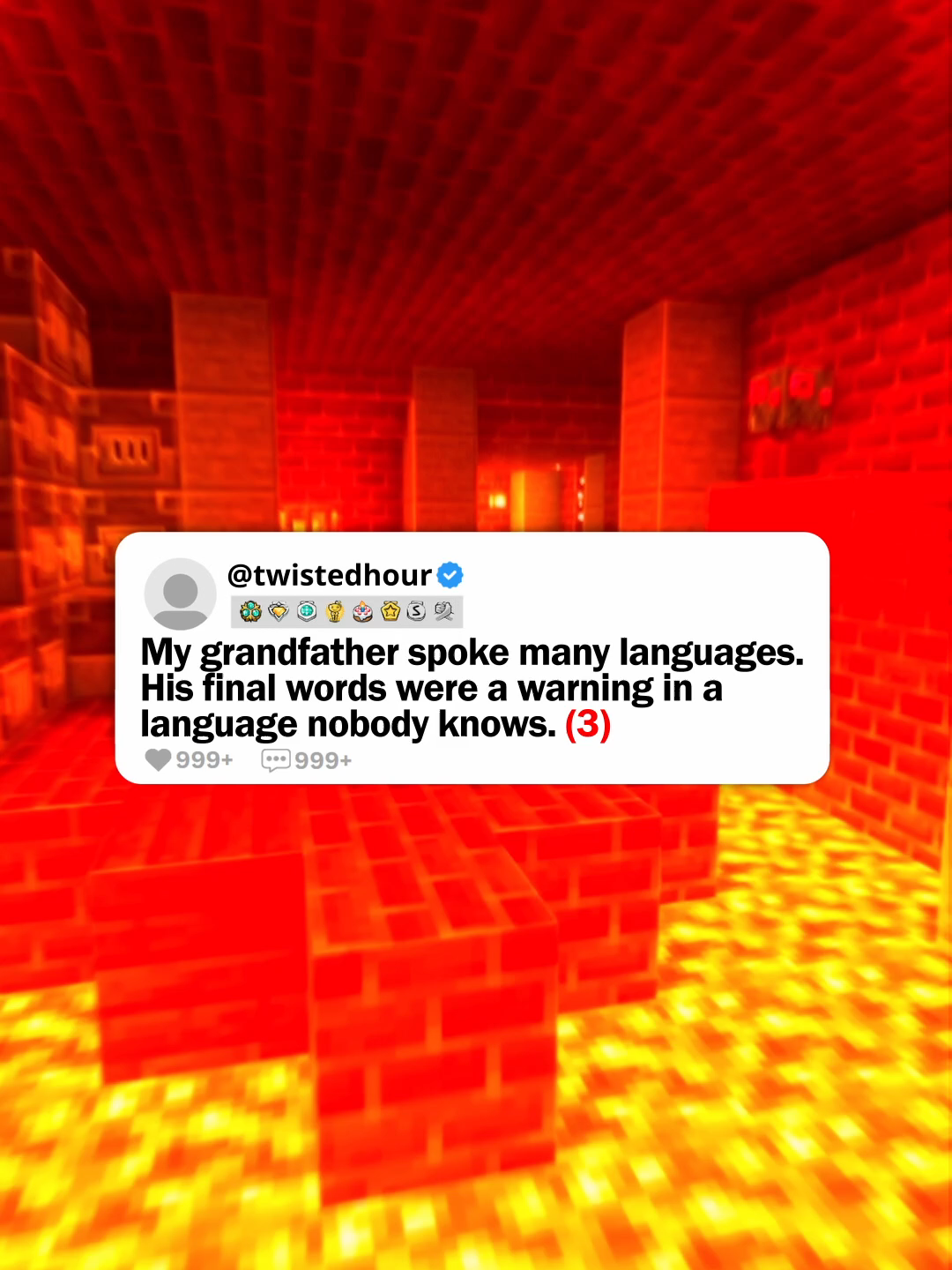 My grandfather spoke many languages. His final words were a warning in a language nobody knows. (3) #horrortok #minecraftparkour #horrorstory #paranormal #twistedhour #nosleep #scary