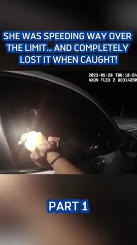 She was speeding way over the limit… and completely lost it when caught! #1#1#cops #bodycam 