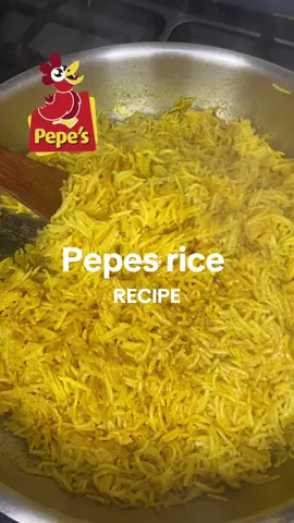 Pepes rice recipe👌 Recipe for pepes rice - INGREDIENTS FOR PEPES RICE - - 450g basmati rice  (2 cups) - Shan special Bombay biryani mix (1/2 packet) - 1 tbsp salt (use less if you prefer) - 1/2 tbsp turmeric  Method for PEPES RICE - - wash and soak rice for 1 hour - to some oil, add your biryani mix (sieve it) Salt and turmeric - I’m using 2 cups of rice, so double the water, (4 cups of boiling water) - leave to boil on high gas for a 2-3 mins, the lower the gas, and pop the lid on - cook for a final 7-10 mins  - tske gas off and don’t take the lid off for around 5 mins - once done give it gentle mix -enjoy and serve your tasty pepesrice  #pepes #spicyrice #pepeschickenandrice #chickenandrice #chickenandricerecipe #pepesrice #pepesricebox 