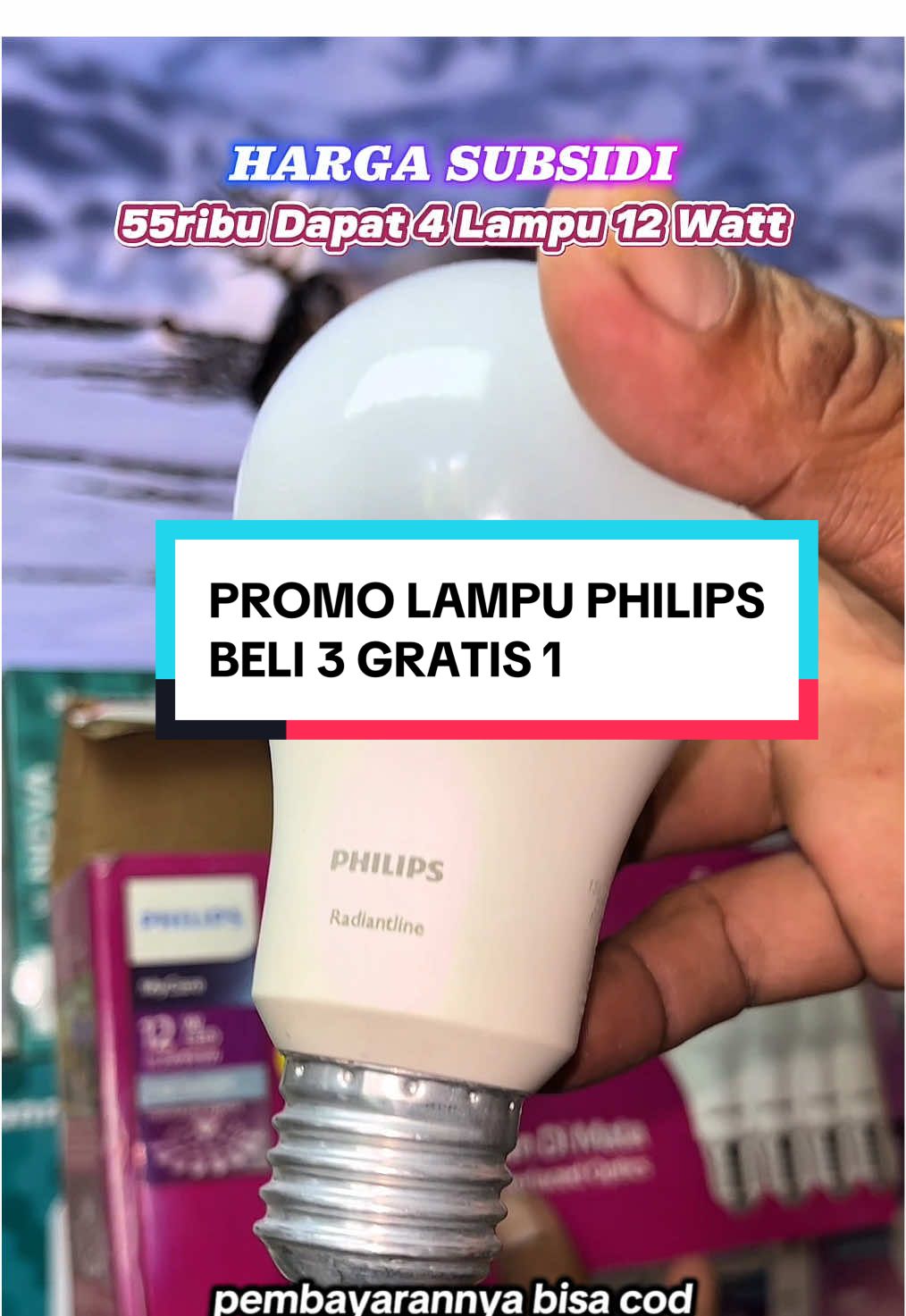 PROMO LAMPU PHILIPS 12Watt Beli 3 Gratis 1 Ada subsidi dan diskon extra yang membuat harganya jadi jauh lebih murah… #promo #beli3gratis1 #lampuphilips #lampuled #lampuledmurah 