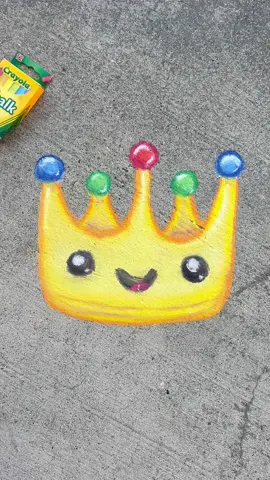 A sidewalk chalk crown #art 