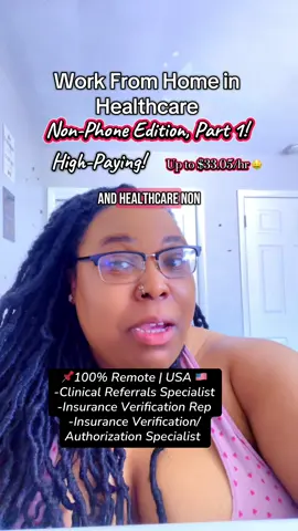 Part 1 | Work From Home 🏡 in Healthcare, Non-Phone Edition! 3 High-Paying remote roles that are hiring NOW! To apply, click the link in my bio for my free job board, under today’s date of 8-11-25. 📌Share, Repost & Save this video. Like & Follow for more WFH Healthcare Content‼️ #wfhjobs #healthcarejobs #remotejobs #workfromhomejobs #medical #wfhcheck #healthcare #nophone #nonphoneworkfromhomejobs 