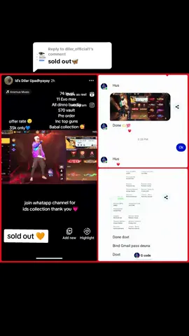 Replying to @diler_official1 #soldout #keepsupporting #freefire_lover 