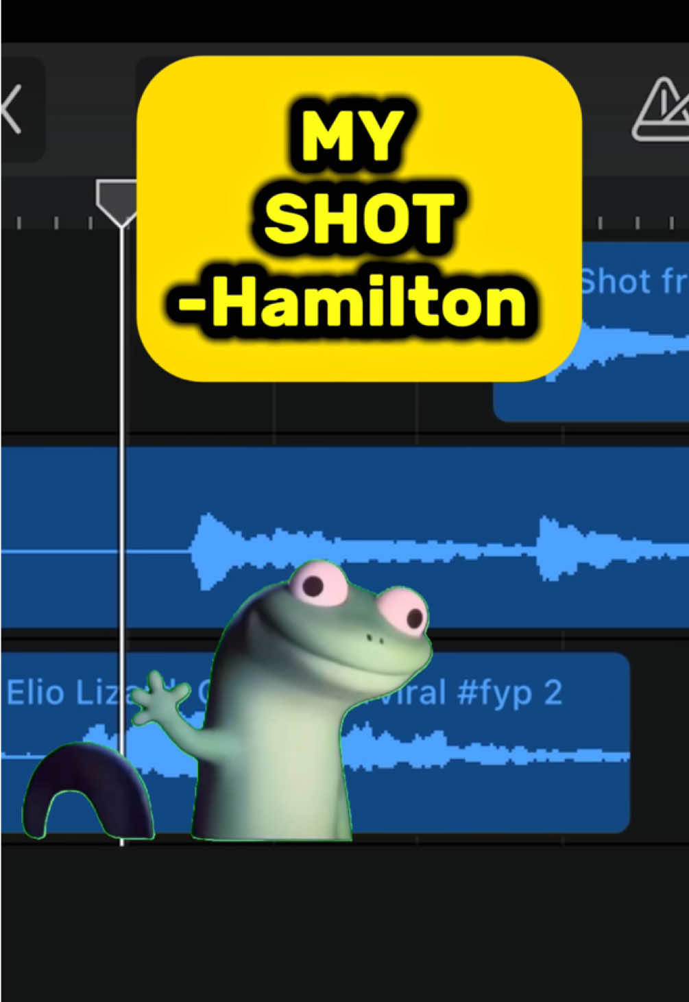 Replying to @𝒦𝒶𝒾𝓉𝓁𝓎𝓃💕 Lizard meme “My Shot” #lizard #lizardmeme #myshot #hamilton #myshothamilton 