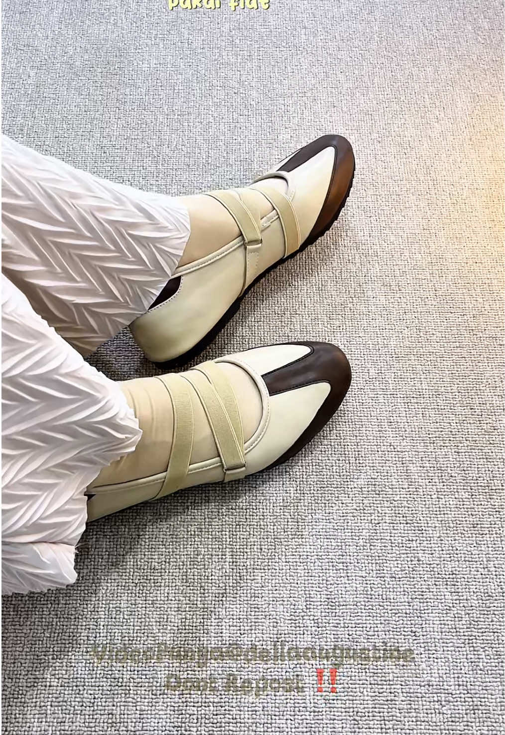 Definisi simple, manis, dan elegan pakai ballerina sneakers nya dari @Loure Shoes 🤎 #flashoes #sneakersballerina 