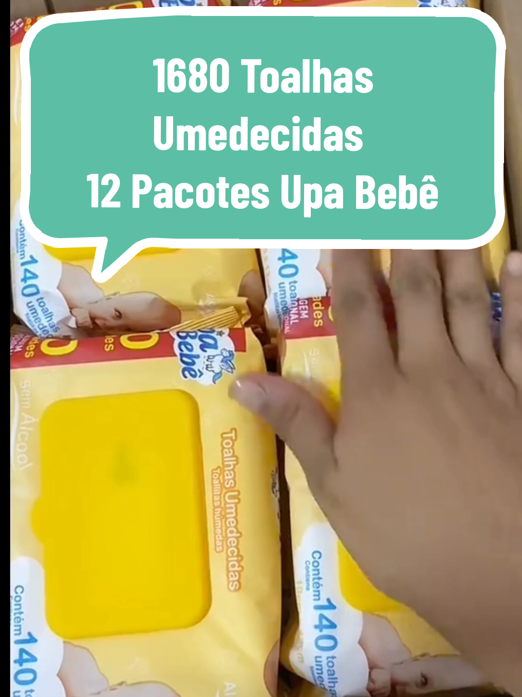 Achei na Shopee 1680 Toalhas Umedecidas - 12 pacotes Upa Bebê na Promoção Mando o link no Direct- Comente Quero  #shopee #achadinhosnashopee #maternidade #bebê #promociones #promoção 