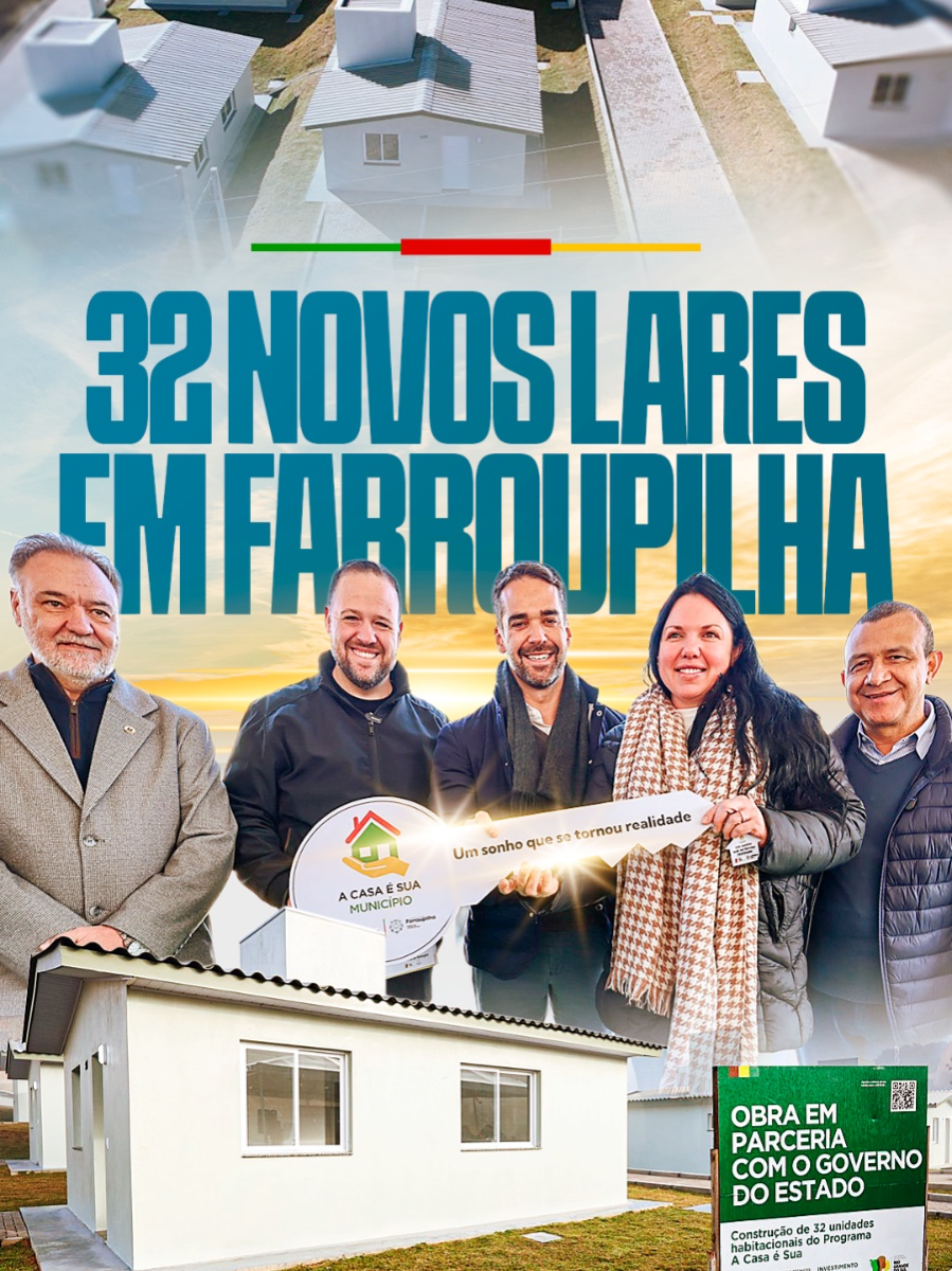 🏡 Entregar casas é muito mais do que construir paredes é transformar vidas. Hoje, em Farroupilha, vimos de perto o sonho de tantas famílias se tornar realidade. Promessa feita, promessa cumprida. Esse é o nosso compromisso: trabalhar com a verdade e entregar resultados que mudam histórias. Sempre!