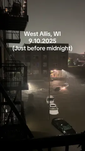 CORRECTION 8.10.2025!!!  Another angle of the MASSIVE flooding in West Allis, Wisconsin, and greater Milwaukee area. This is a disaster like I’ve never experienced before. Don’t hesitate to reach out to the community around you and check in on those who need help. Our apartment is still out of power two days later, the garages are still being pumped empty.  my first video got a huge amount of response so this is another angle.  #w#westalliss#stalliss#stallisstrong4#414m#mkem#milwaukeew#wisconsinw#wisco