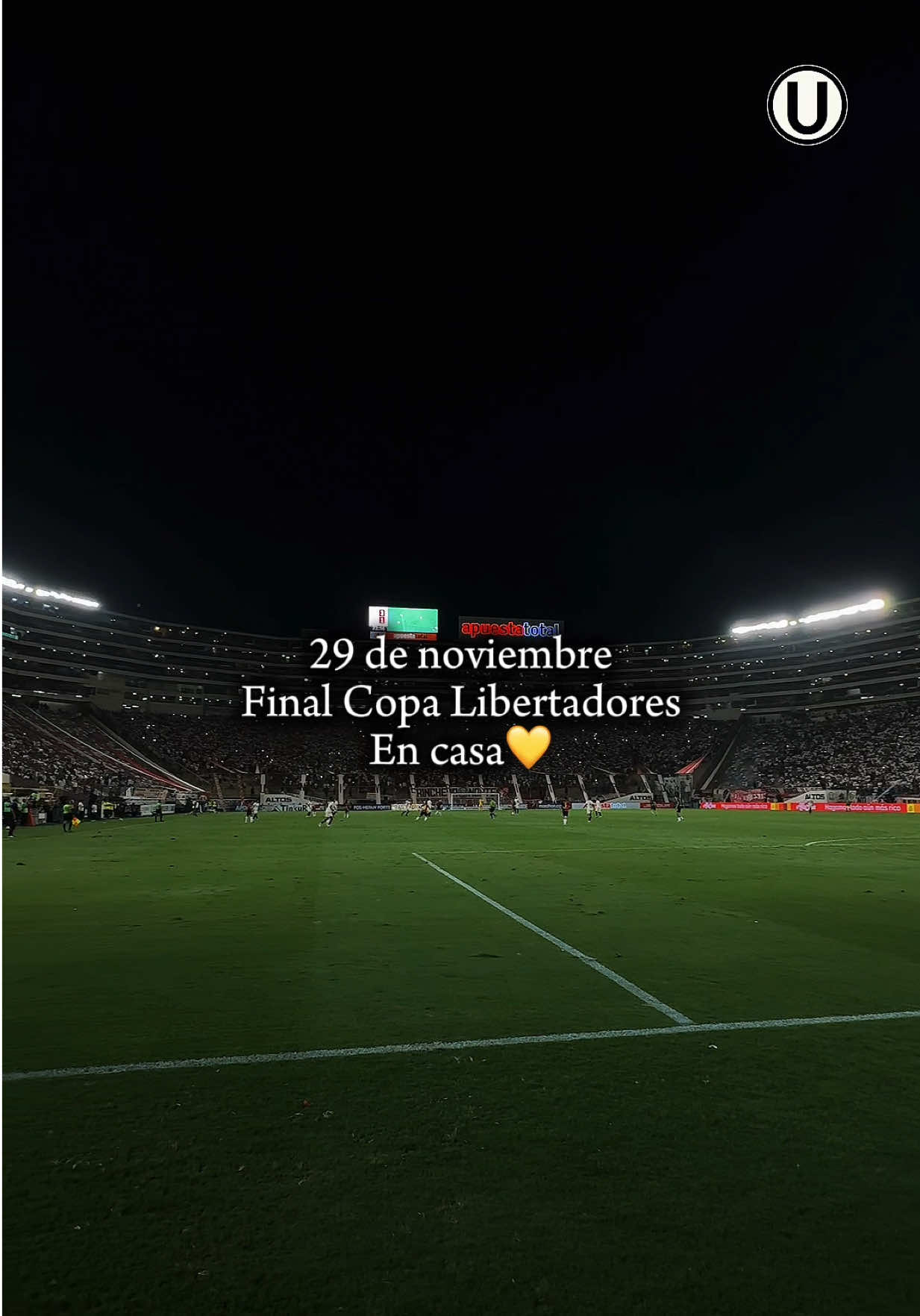 Nuevamente ante los ojos del mundo 💛❤️ @Libertadores  #LaGarraDelÚnicoGrande #Universitario #SportsOnTikTok #YDaleU #Peru #Futbol #CopaLibertadores 