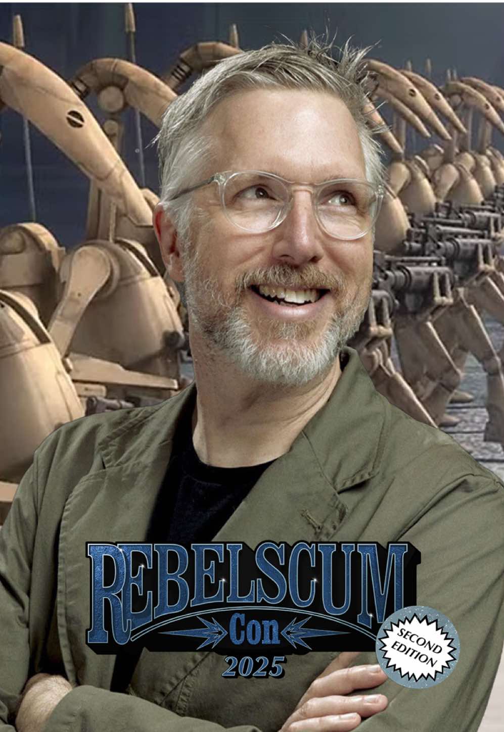 Matthew Wood brings back the B1 Battle Droid voice at Rebel Scum Con 2025 👀 #starwars #generalgrevious #starwarstiktok #starwarsfan #starwarsfyp 