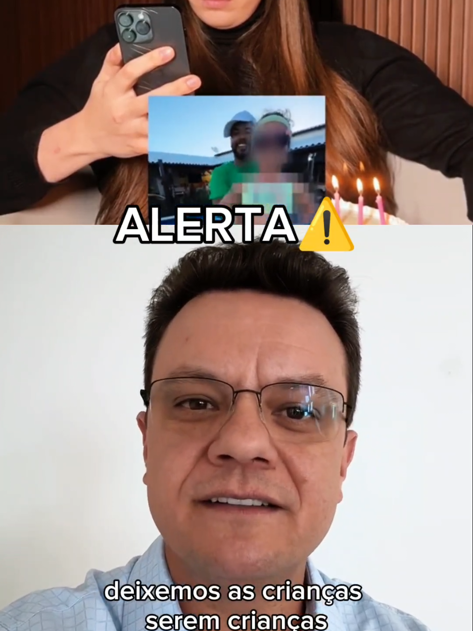 INFÂNCIA NÃO É MERCADORIA  O vídeo do influenciador @Felcca é certeiro ao expor e denunciar perfis que lucram com a adultização e sexualização infantil. É inadmissível que plataformas digitais sejam utilizadas impunemente como ferramentas para criminosos e exploradores de crianças e adolescentes.