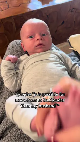 newborn gas doesn’t sound real sometimes 🤣 #newborn #gas #baby