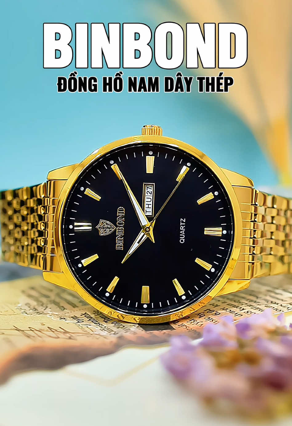 Đồng hồ nam dây thép Binbond #donghonam #binbond#watch24h #phukien 