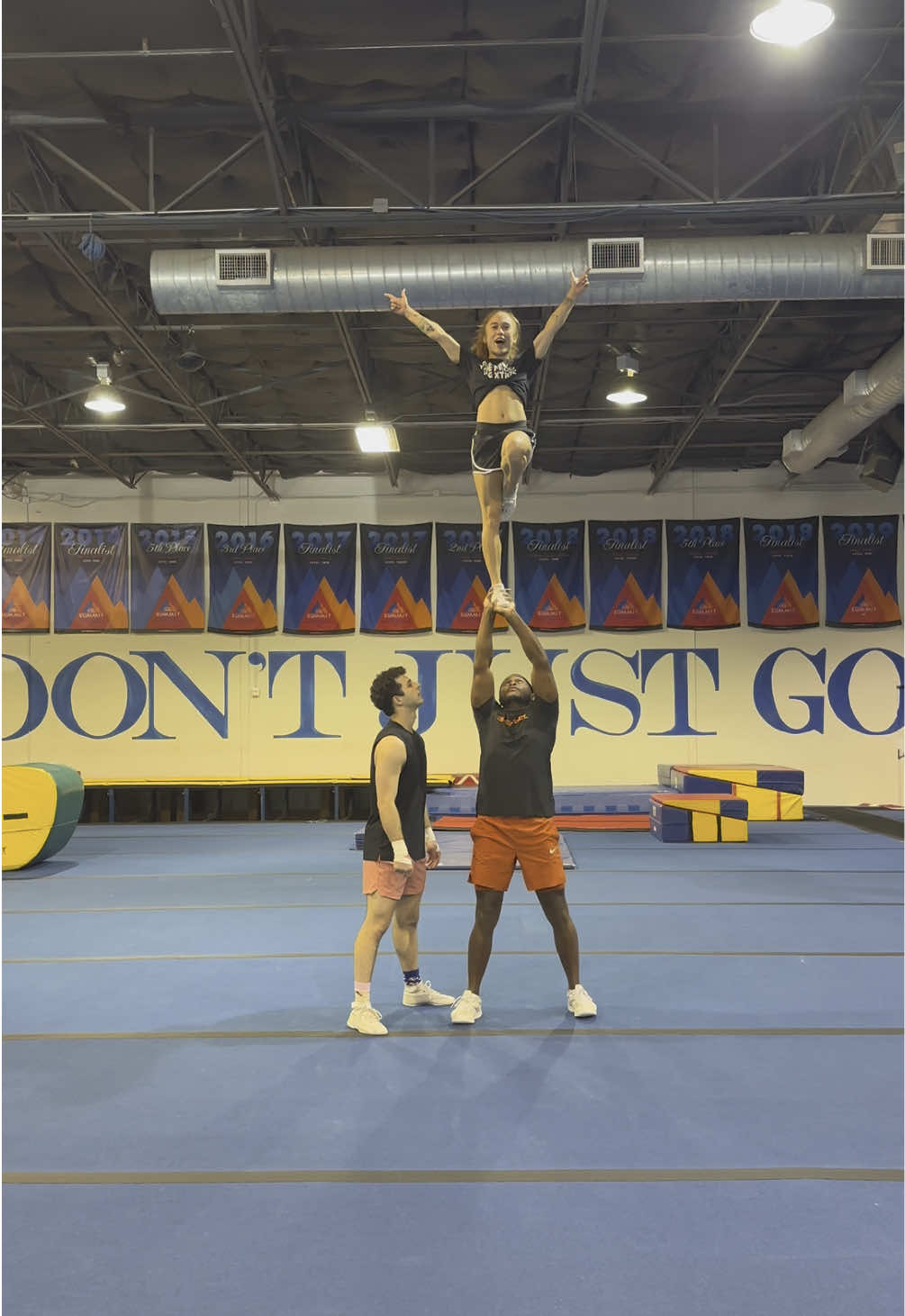 Sometime I still do the cheerleads 