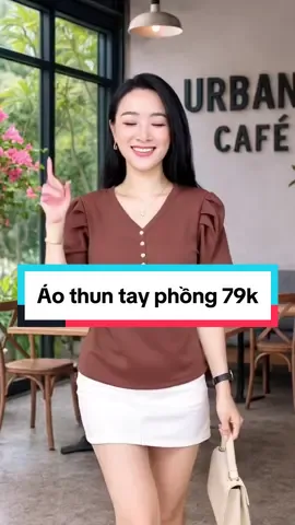 Áo thun tay phồng #xuhuong #viral #aothun #aothunnu #aoxinh 