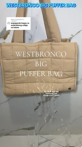 Replying to @gwey_2017 l Laptop mo kasya sa big puffer bag na to / daminh kasya dito mii! Big Puffer Bag for Women / school shoulder bag #bagforwomen #shoulderbag #bigbagforwomen #laptopbag #bigpufferbag @WESTBRONCO.PH 