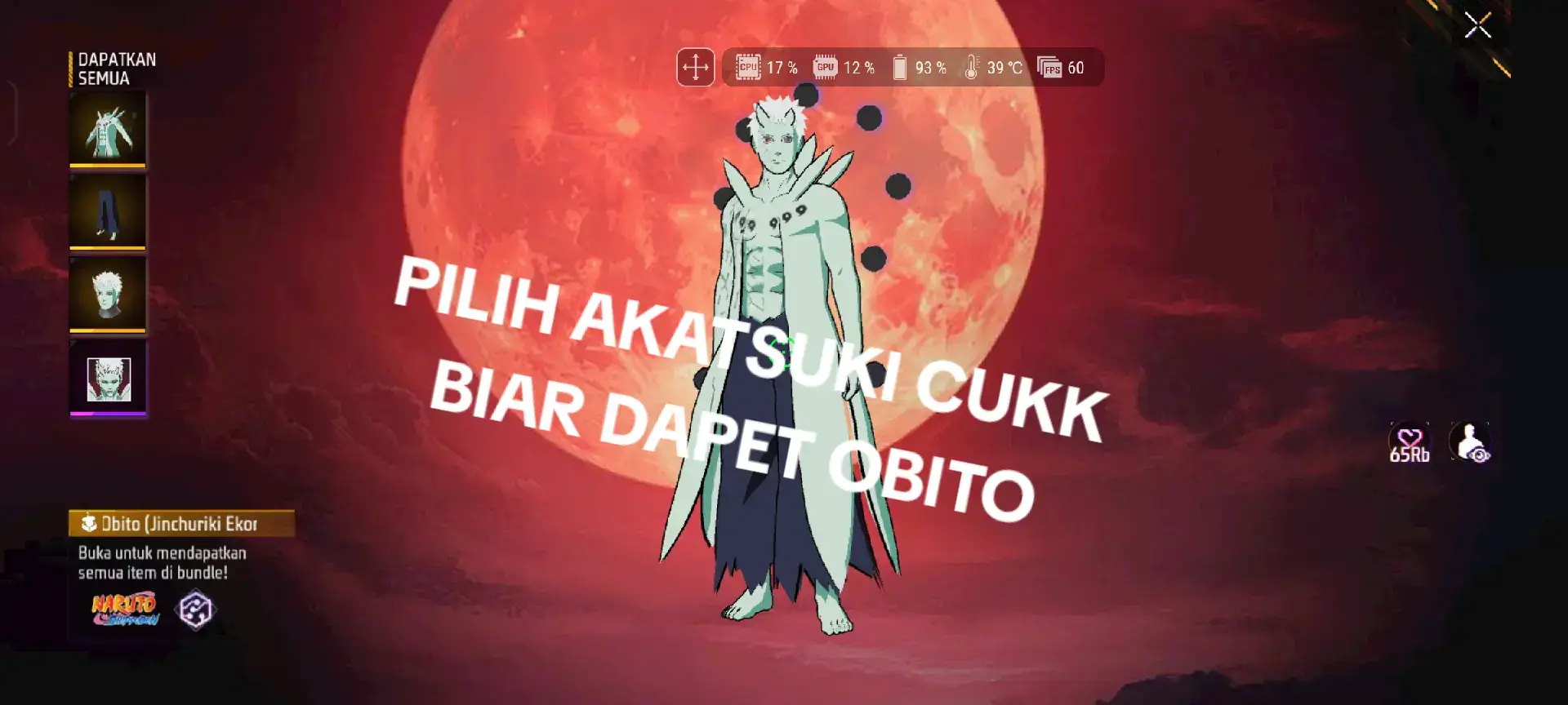 pilih Obito cuki #fyppppppppppppppppppppppp #FFXNARUTOBOOYAH #ffselamanya @freefirebgid 