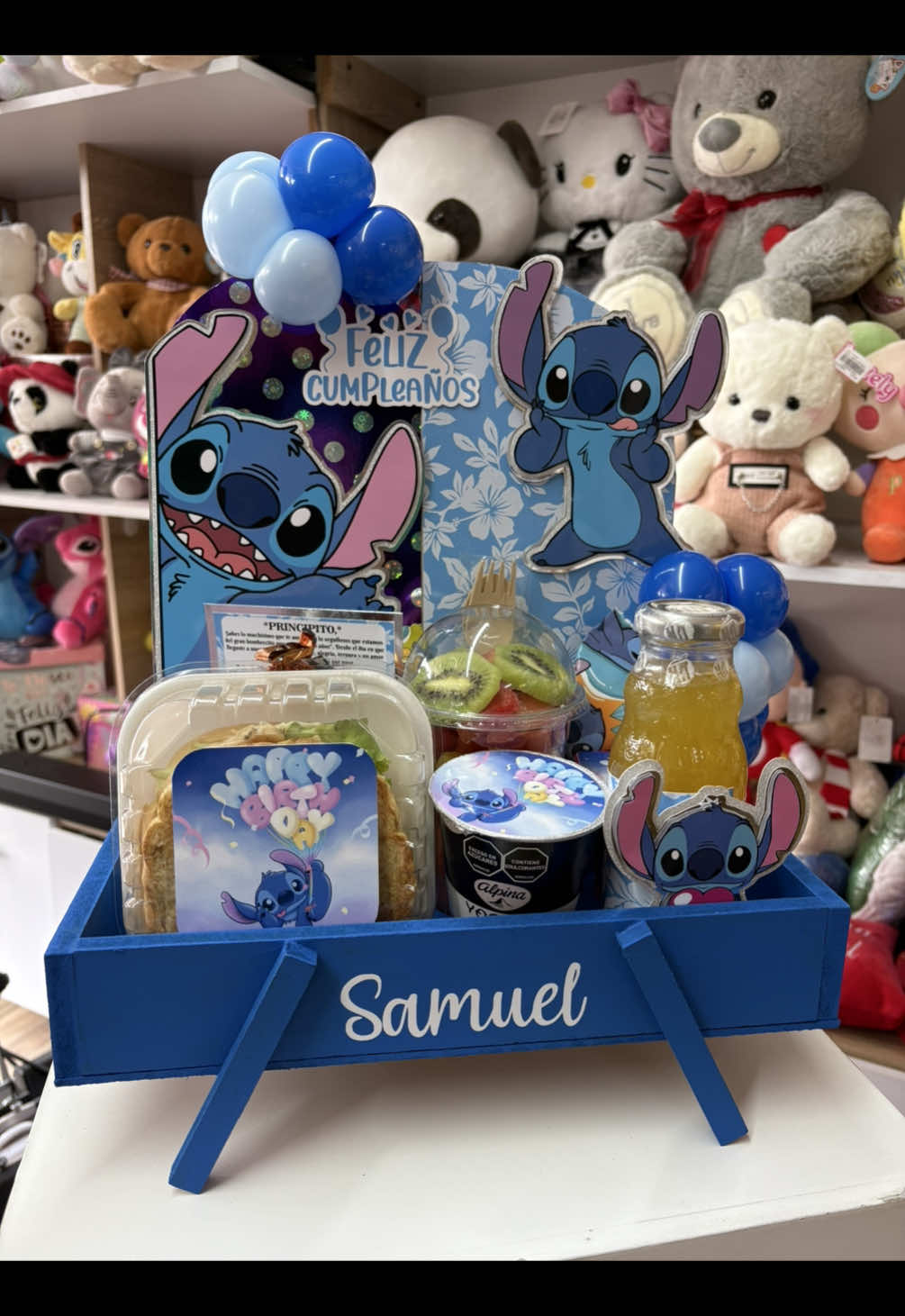 Mi personaje favorito en un lindo desayuno para el cumpleaños de Samuel 🥳 #Cumpleaños #Regalo #Zipaquira #Stitch #Desayuno #DesayunoSorpresa #Detalles #Niños #Personalizados 
