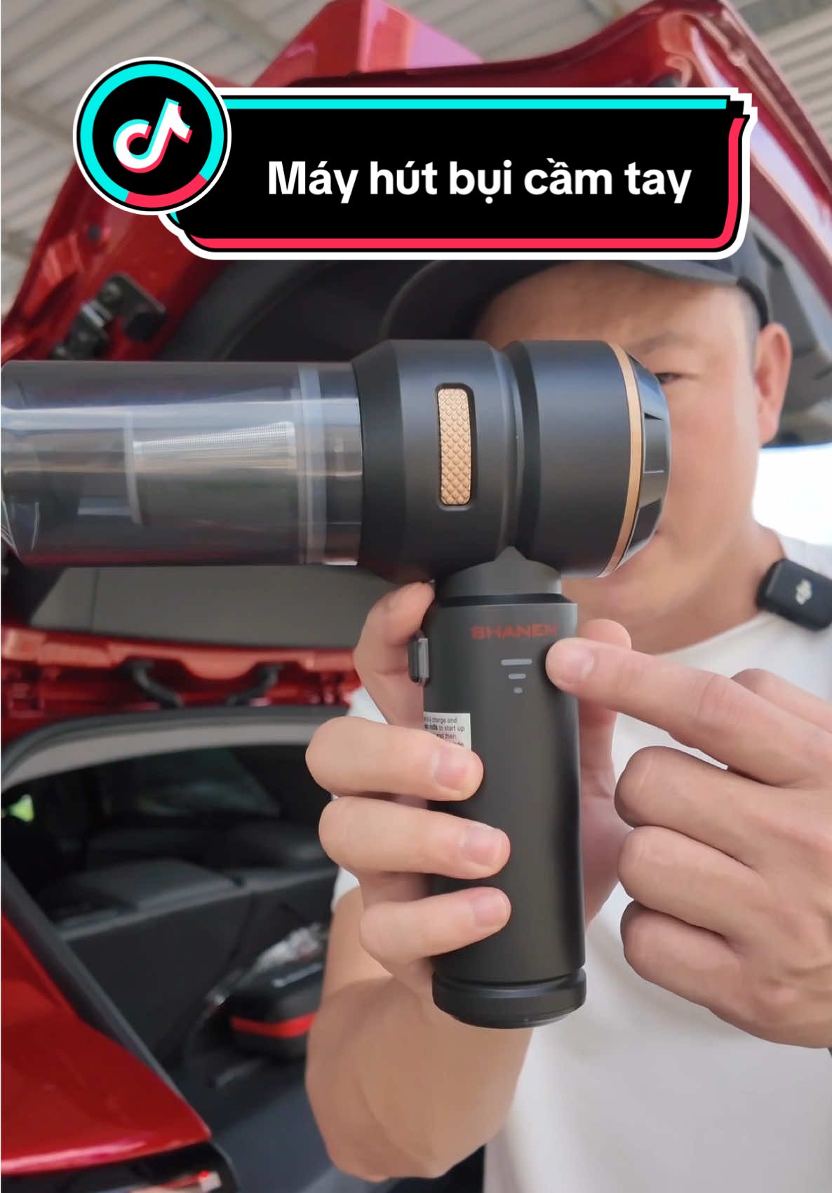 Máy hút bụi cầm tay động cơ k chổi than mạnh mẽ, k dây di chuyển linh hoạt, tiết kiệm thời gian dọn dẹp xe #mayhutbuicamtay #Shanen #reviewcotam 
