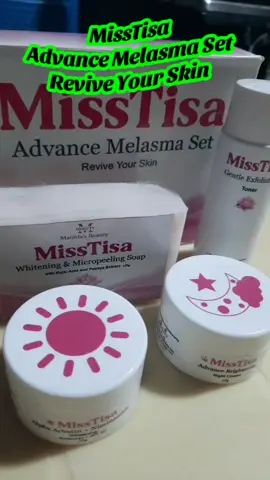 MissTisa Melasma Rejuvenating Set Original Melasma Cream with SPF 50, Kojic Acid, Niacinamide, and Snail- skin Whitening Solution for Melasma, Pekas, Freckles, and Hyperpigmentation Complete Skincare with Soap, Toner, Day & Night Cream, Anti-Aging Effect #misstisa #rejuvenating #rejuvenatingset 