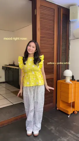 mowning! 🥯🍰 jgn lupa mood hari ini harus happy pake polkadot2 lucuu