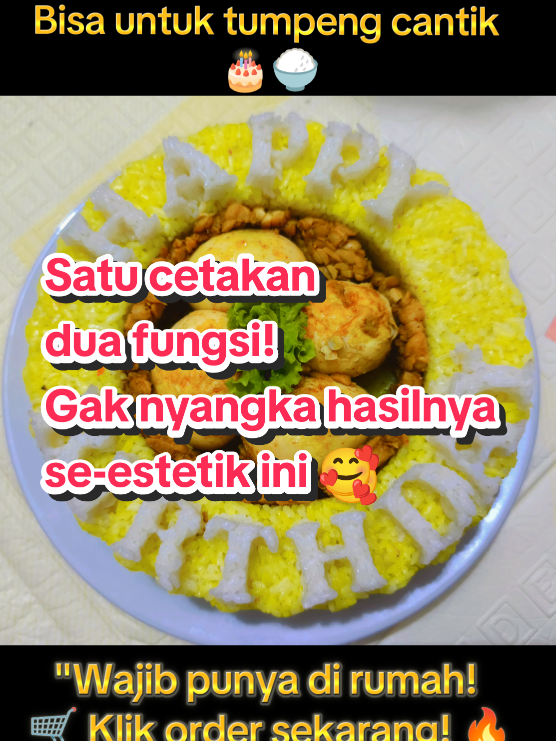 Bikin puding cantik 🍮 & tumpeng unik 🎂 cukup pakai SATU cetakan ini aja! 😱 Multifungsi, hasil rapi & super estetik. Wajib punya buat ulang tahun & acara spesial ✨ #CetakanPuding #CetakanTumpeng #CetakanHappyBirthday #PudingUlangTahun #TumpengMini #CetakanKue #CetakanMurah #CetakanViral #KueUltah #DekorasiUltah #KueEstetik #PudingCantik #CetakanSerbaguna #AlatDapurUnik #FYP #FYPdong #Viral #ViralTikTok #JualanLaris #fyppppppppppppppppppppppp 