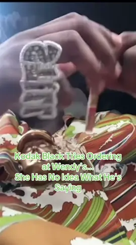 Kodak Black Tries Ordering at Wendy's... She Has No Idea What He's Saying#kodakblack #trending #famous #hiphop #fyp 