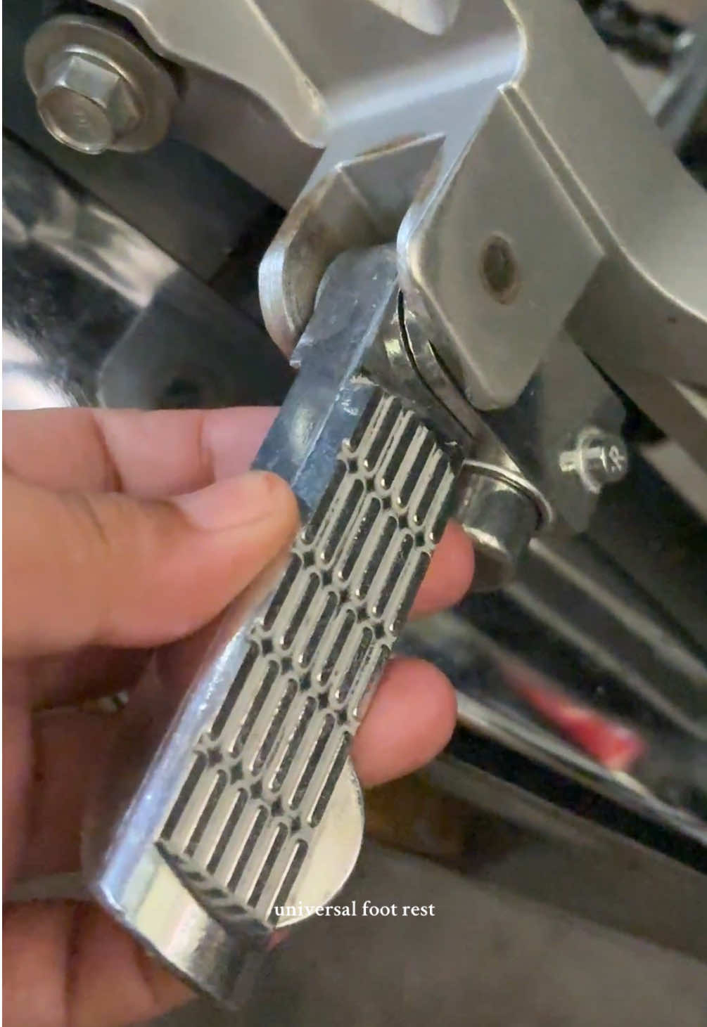 Universal Footrest for Motorcycle #footrest #motorcycleaccessories #rs125fi #creatorsearchinsights #fyp 