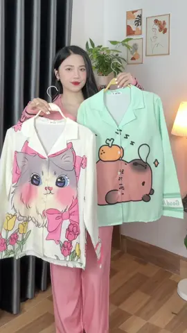 Pijama lụa dài tay cho các nàng xinh #chepxinh #pijama #dobomacnha #pijamacapypara 