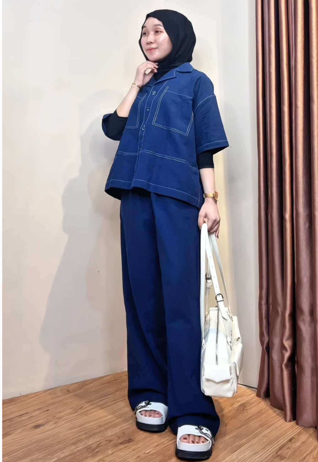 Rekomendasi one set denim,suka banget 😍🫶 #oneset #promomakanmerdeka #ootdhijab #racuntiktok #onesetkekinian 