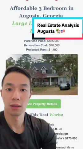 Would you buy this rental property?   Curious how to buy rental properties like this in the U.S. even while living in Canada? I made a free guide that shows exactly how I’m doing it. Comment ‘USA’ below and I’ll send it to you 🇺🇸 #realestate #realestateinvesting #augustarealestate #georgiarealestate #greenscreen 
