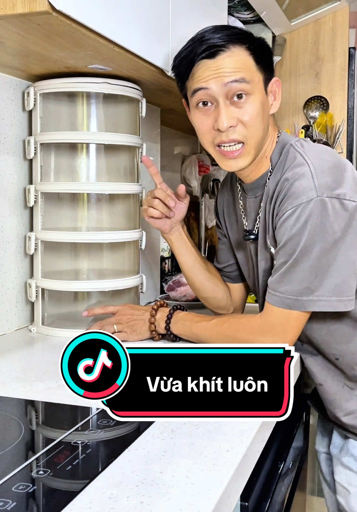 Lồng bàn thông minh 5 tầng. Lồng bàn đứng gọn gàng. #thuongthattha #longbandungthucan #longban5tang #longbanthongminh #longbandungthucan5tang 