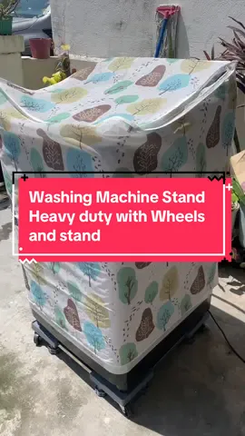Washing machine stand convenient to move around with wheels and additional support #heavyduty #washingmachine #stand #standwithwheels #homeneeds #homeuse #householditems #fyp 