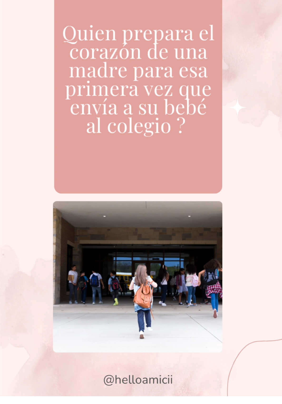 Listen to me now..  Who prepares a mother’s heart for that very first time she sends her baby off to school? . . #helloamicii #listentomenow #omg #momfeelings 