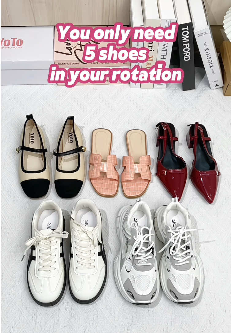 5 shoes. 5 moods. YOTO's got your week covered! ✨  #backtoschool #YoToOnTrend #TiktokShopExclusive #slippers #shoes #rubbershoes #loafers #fyp #trending #men #women #OOTD #comfyshoes i#besteverydayshoes #bestwalkingshoes #blackshoes #corporateshoe #MySweldoBudol #TiktokShopSuperDeals  #enrichclosethaul #tiktokshopbudol #tiktokshoppingpaydaysale #tiktokshopsale #TiktokMadeMeBuyIt #Mynewyearbudol #fashiontokshop #TikTokShopFashion #foryou 