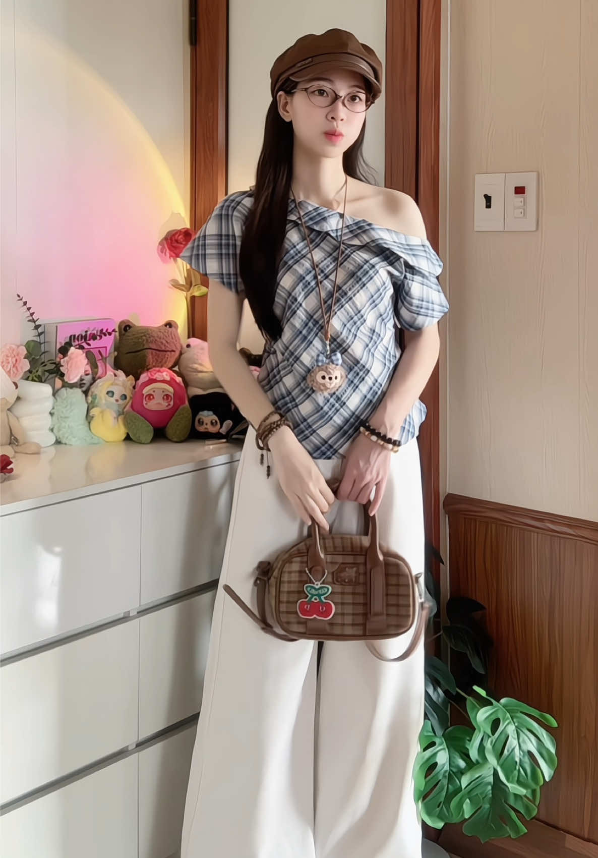 Áo kiểu trễ vai kẻ caro @Havana  #havanadanang #aokieu #reviewthoitrang #xuhuong #viral 